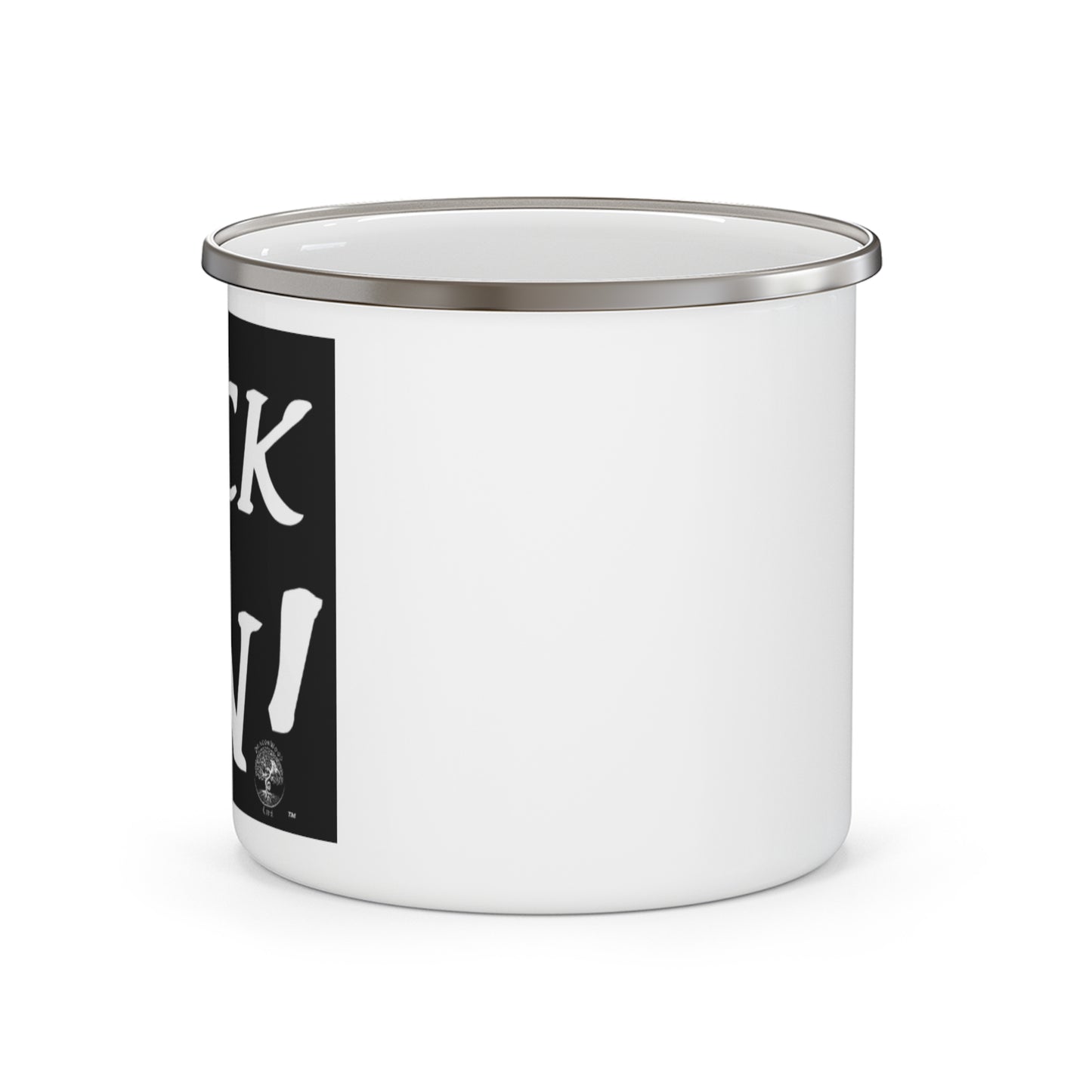 Fuck On Enamel Camping Mug