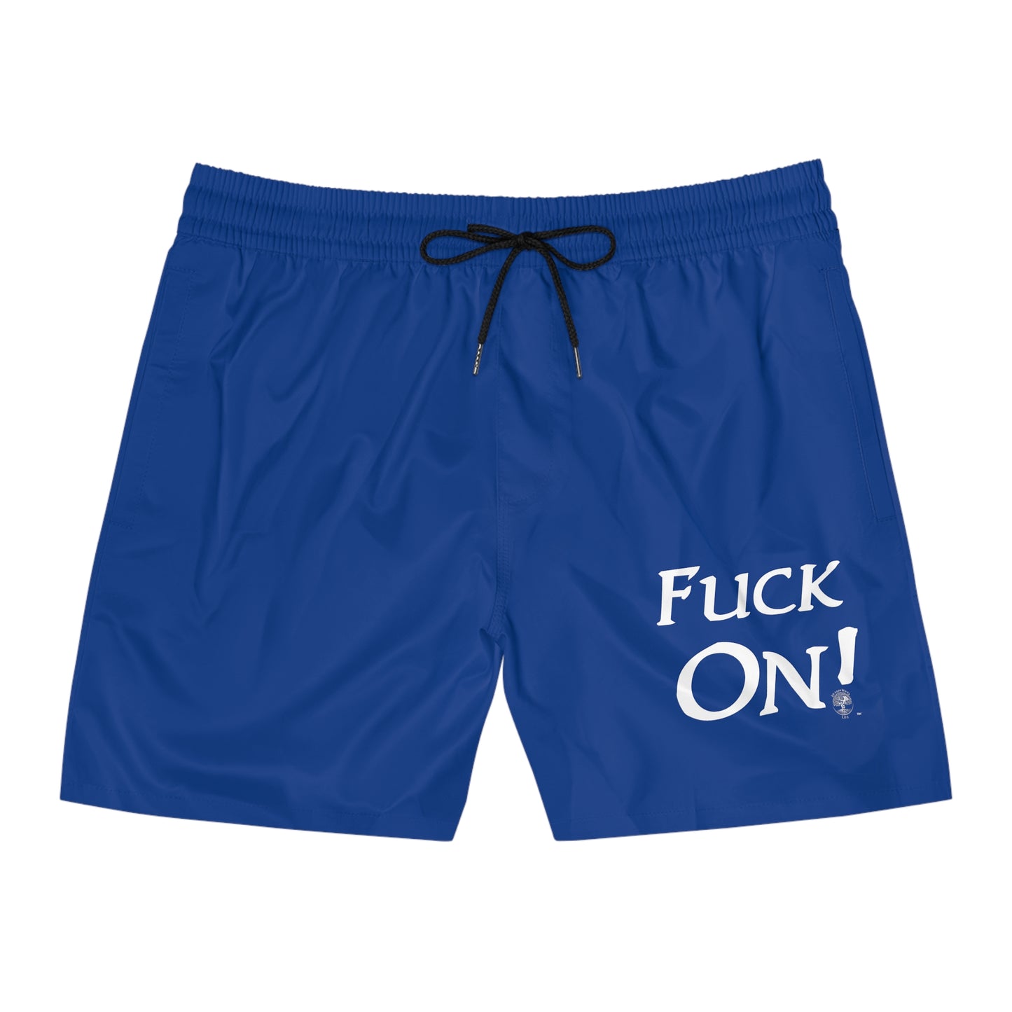 Men's Fuck On Mid-Length Swim Shorts (AOP)